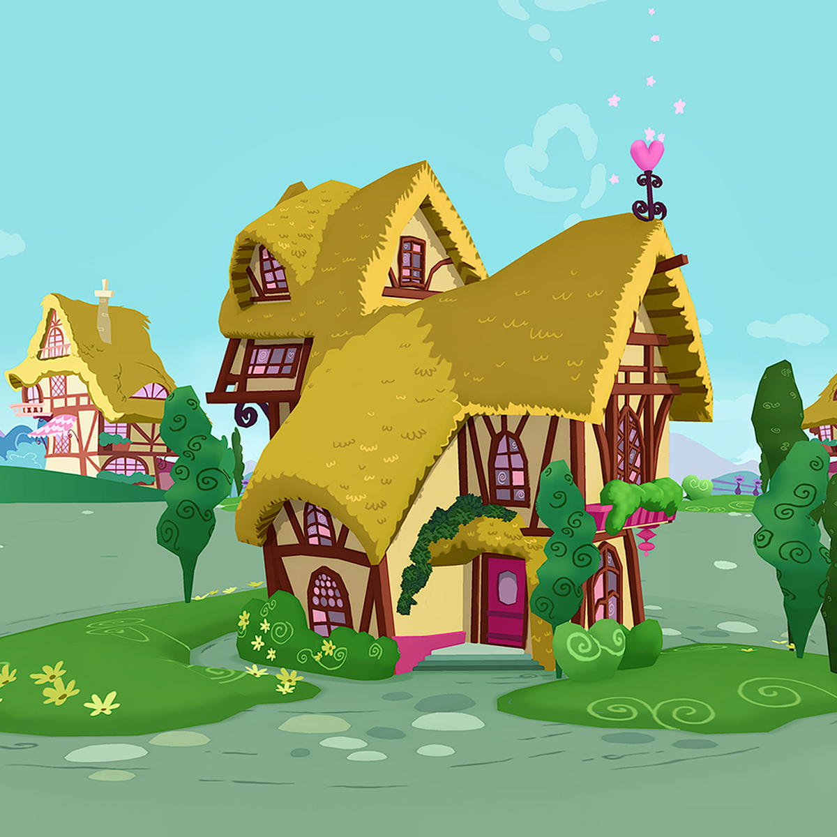 Понивиль. My little Pony Понивилль. My little Pony Ponyville. Понивилль дом Пинки Пай. Понивиль мельница.